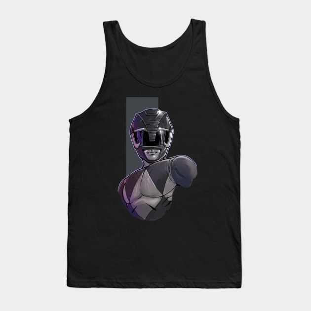 The Black Ranger Tank Top by AdventureWizardLizard